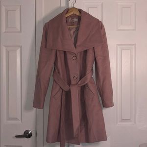 Anne Klein Pink Wool Coat